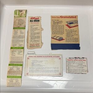 Vintage Recipe Clippings Collection